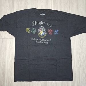 Universal Studios Harry Potter Hogwarts Houses Heavyweight Cotton Shirt Size XL